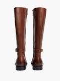 Brown TH Monogram Buckle Leather Knee-High Boots  Women