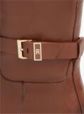 Brown TH Monogram Buckle Leather Knee-High Boots  Women
