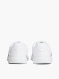 White Global Stripe Leather Court Trainers  Women