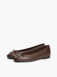 Brown TH Monogram Embossed Leather Ballerinas  Women