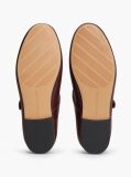 Red Leather Buckle Mary Jane Ballerinas  Women