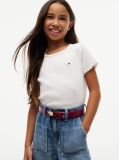 Red Kids’ Leather Star Flag Buckle Belt  Girls