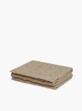 Beige Kids' Cable Knit Flag Embroidery Scarf  Kids Unisex