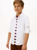 White STRETCH OXFORD COTTON SHIRT  Boys