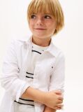 White STRETCH COTTON POPLIN SHIRT  Boys