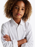 White Micro Waffle Knit Regular Fit Shirt  Boys