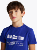 Blue Flag Graphic Crew Neck T-Shirt  Boys
