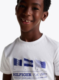 White Flag Graphic Crew Neck T-Shirt  Boys