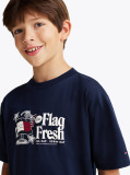Blue Flag Slogan T-Shirt  Boys