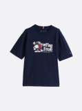 Blue Flag Slogan T-Shirt  Boys