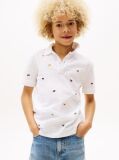 White Hilfiger Flag Polo Shirt  Boys