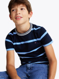Multi Stripe Crew Neck T-Shirt  Boys