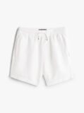 White Linen Blend Drawstring Shorts  Boys