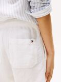 White Linen Blend Drawstring Shorts  Boys