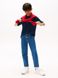 Blue Flag Embroidery Crew Neck T-Shirt  Boys