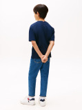Blue Flag Embroidery Crew Neck T-Shirt  Boys
