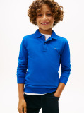 Blue Regular Fit Pique Long Sleeve Polo Shirt  Boys