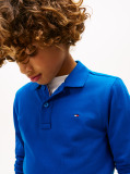 Blue Regular Fit Pique Long Sleeve Polo Shirt  Boys