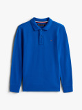Blue Regular Fit Pique Long Sleeve Polo Shirt  Boys