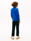 Blue Regular Fit Pique Long Sleeve Polo Shirt  Boys