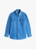 Denim Mid Wash Denim Shirt  Boys