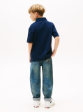 Blue Mixed Logo Regular Fit Polo Shirt  Boys