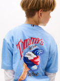 Blue Back Graphic Textured T-Shirt  Boys