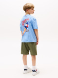 Blue Back Graphic Textured T-Shirt  Boys