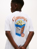 White Back Graphic Textured T-Shirt  Boys