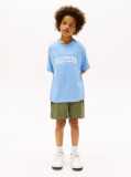 Blue Mixed Logo Raglan Sleeve T-Shirt  Boys