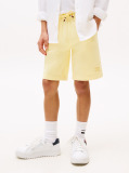Yellow Tonal Flag Embroidery Sweat Shorts  Boys