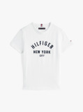White Curved Graphic T-Shirt  Boys