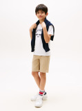 White Curved Graphic T-Shirt  Boys