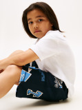 Blue All-Over Logo Print Sweat Shorts  Boys