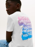 White Graffiti Logo Print T-Shirt  Boys