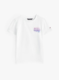White Graffiti Logo Print T-Shirt  Boys