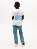 White Graffiti Logo Print T-Shirt  Boys