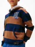 Multi Varsity Stripe Concealed Placket Hoody  Boys