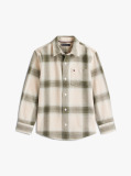 Multi Regular Fit Waffle Knit Check Shirt  Boys