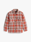 Multi Regular Fit Check Twill Overshirt  Boys