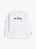 White Logo Print Long Sleeve T-Shirt  Boys