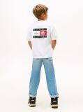 White Back Multi Logo Print Jersey T-Shirt  Boys