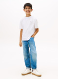 White Varsity Multi Badge Print Short Sleeve Tee  Boys