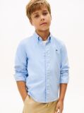 Blue Stretch Cotton Poplin Shirt  Boys