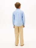 Blue Stretch Cotton Poplin Shirt  Boys