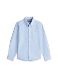 Blue Stretch Cotton Poplin Shirt  Boys