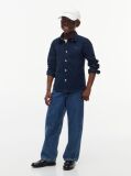 Blue Stretch Cotton Poplin Shirt  Boys