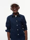 Blue Stretch Cotton Poplin Shirt  Boys