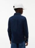 Blue Stretch Cotton Poplin Shirt  Boys