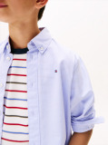 Blue Stretch Cotton Poplin Shirt  Boys